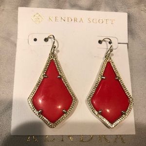 Kendra Scott Jewelry - Kendra Scott Alex Gold Drop Earrings In Red Kendra Scott Jewelry - Kendra Scott Alex Gold Drop Earrings In Red